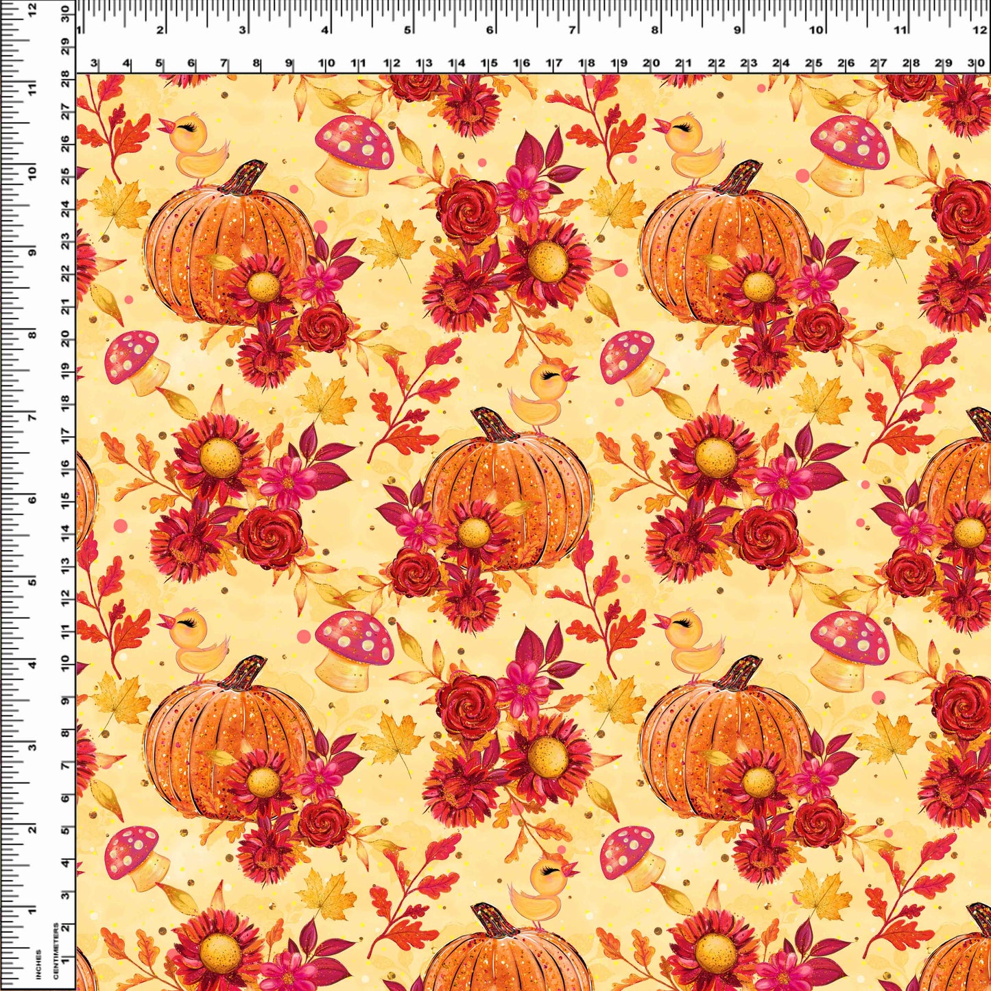 R117 Falling into Fall - Yellow Pumpkins