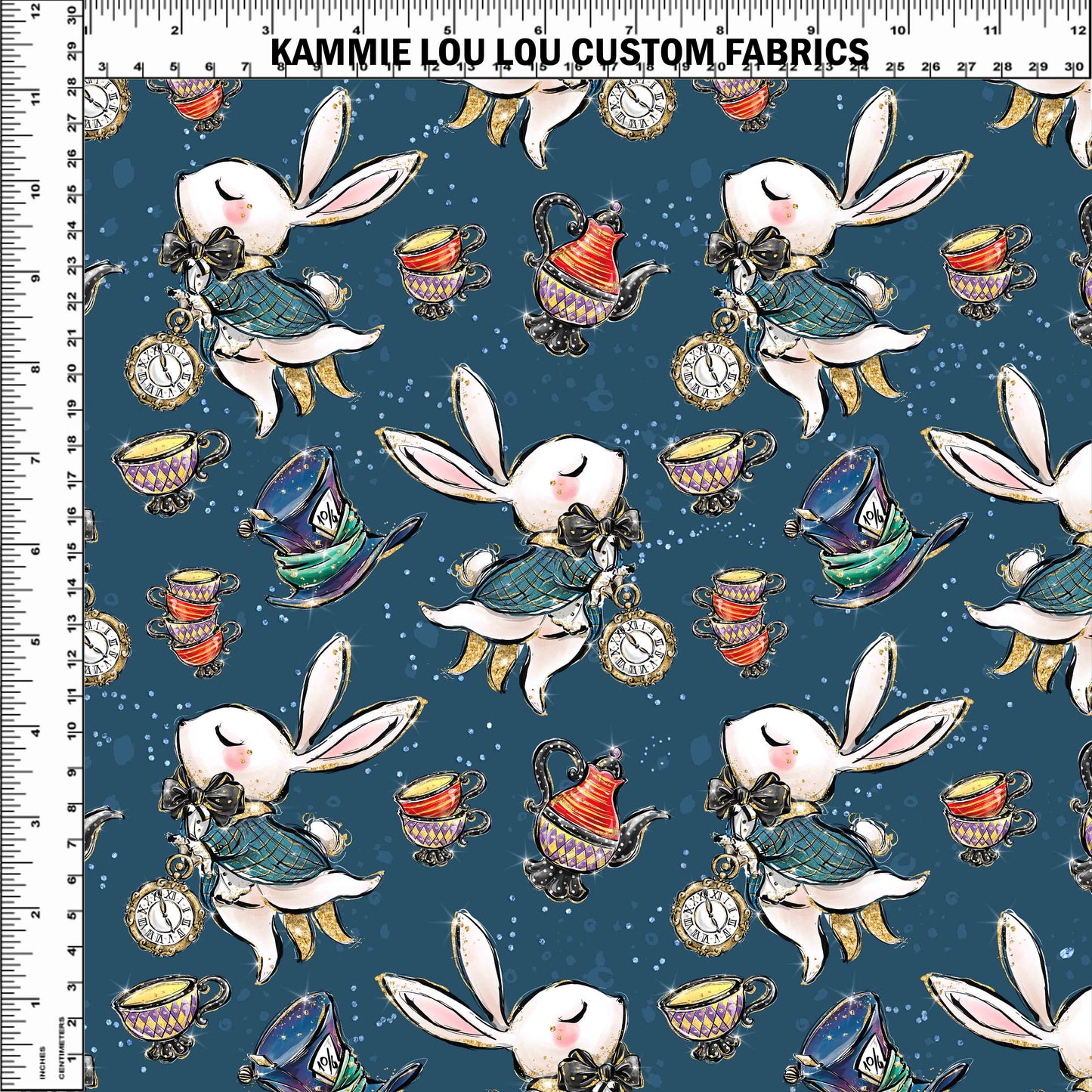 R107 Wonderland Tea Party - Don't be Late Jade