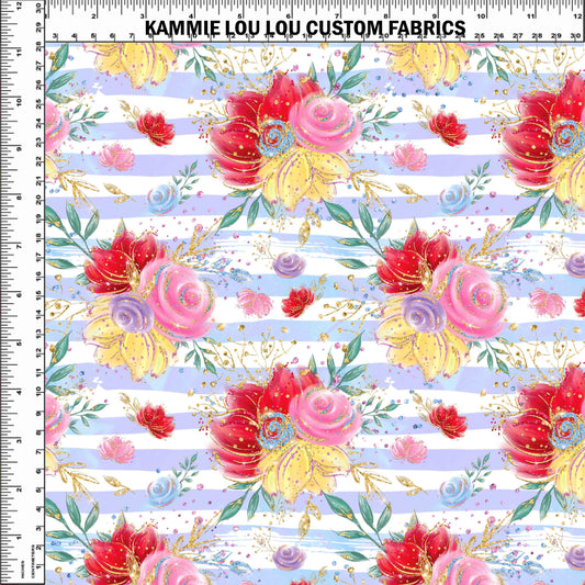 R107 Wonderland Tea Party - Stripe Floral