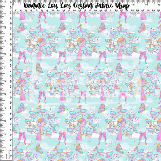 R120 - Whimsical Carousel Wheel of Dreams - Small Scale - Lt. Blue