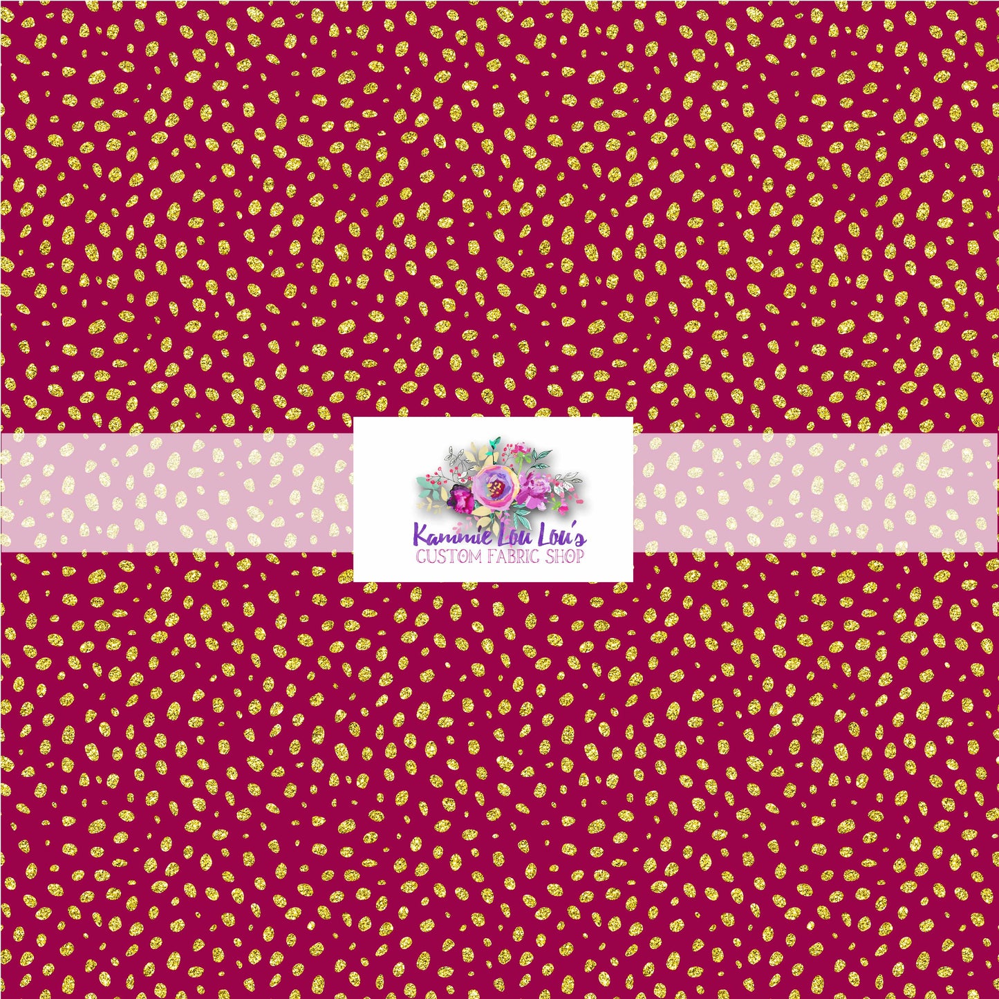 R127 Winter Florals - Burgundy Dots