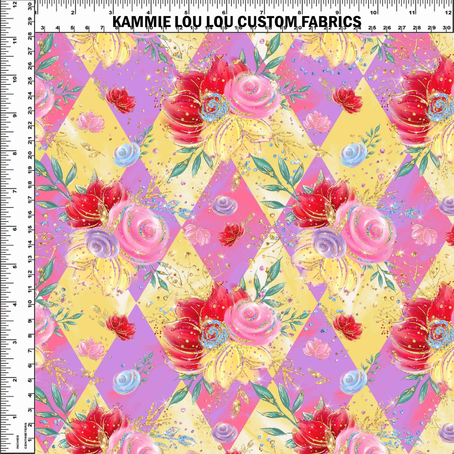 R107 Wonderland Tea Party - Pastel Floral Harlequin