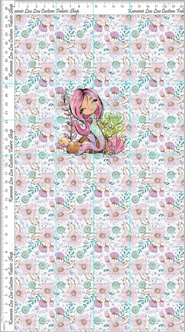 Sea Bound Beauties - Panel - CHILD - Pink Hair