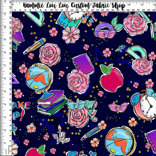 R117 Back to School - Dollhouse Collection - Navy Toss