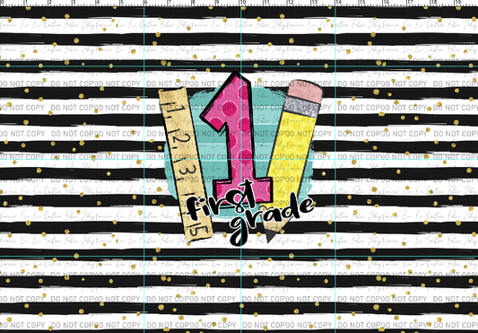 R117 : School Days - Blackboard Collection - Pencil Ruler Panel