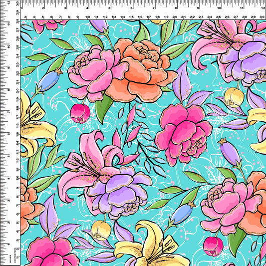 R109 Pre-order Art Class - Teal Floral