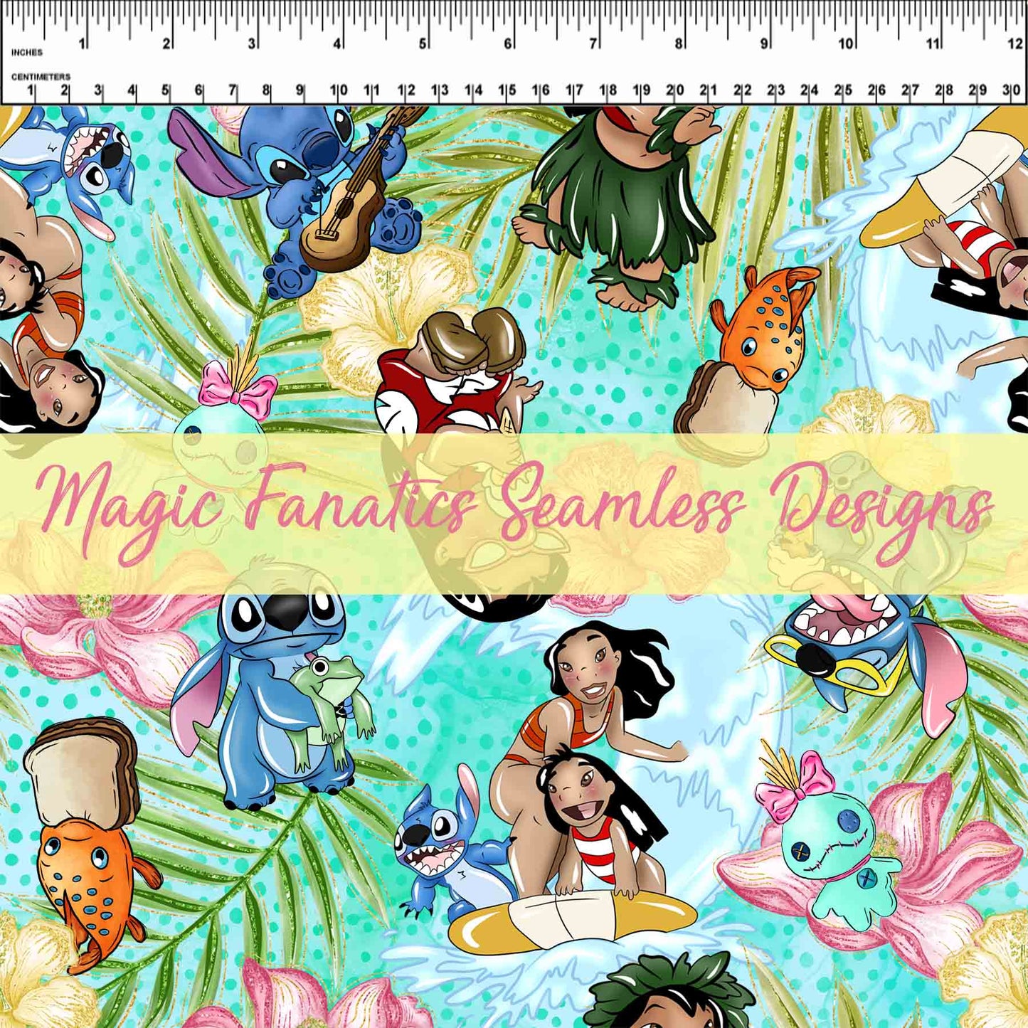 Island Life - Main Teal - Large Scale