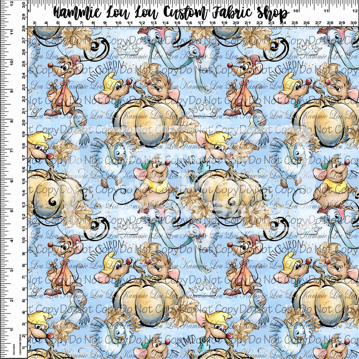 Midnight Hour - Mice & Pumpkins - Lt Blue