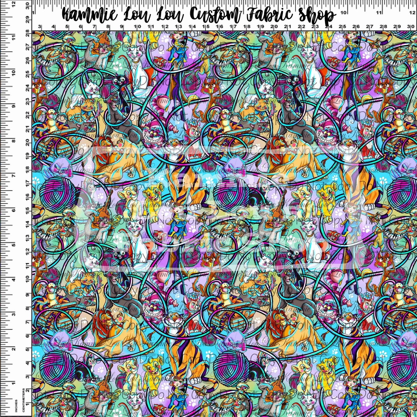 R111 : Pawsitively Purrrfect - Main Design - Blue - Small Scale