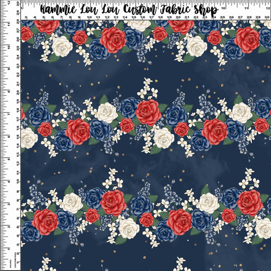 R112 Grand Old Flag - Floral Stripe Dark