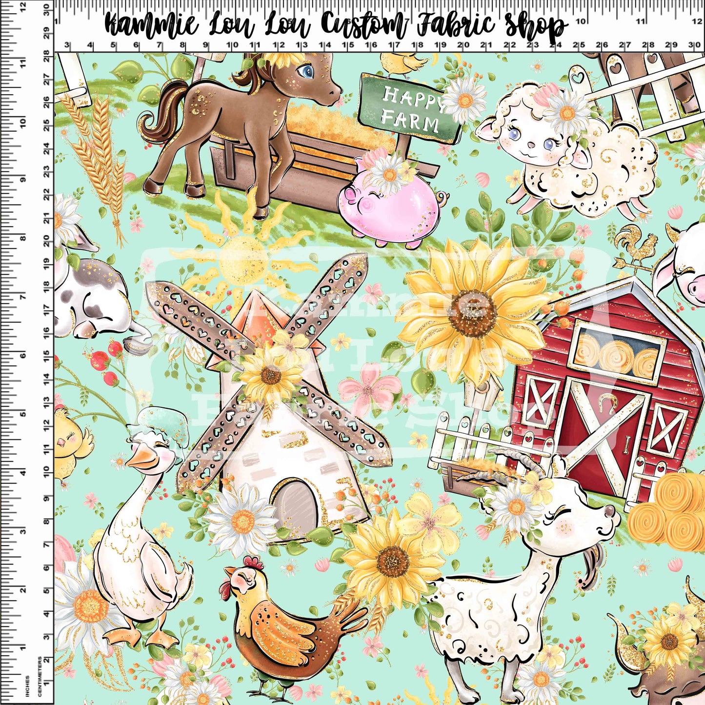 R113 : Farm Days - Main Toss - Aqua - Regular Scale