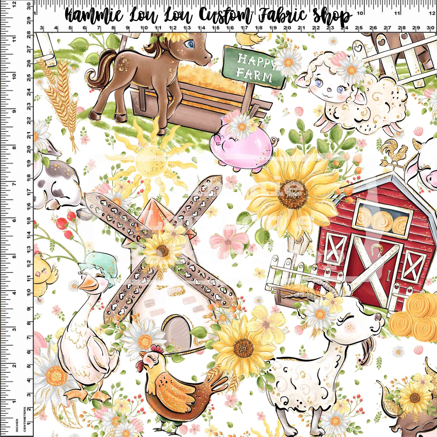 R113 : Farm Days - Main Toss - White - Regular Scale