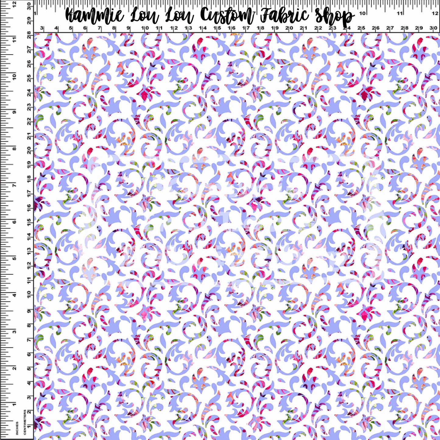 Charmed Florals - White Damask