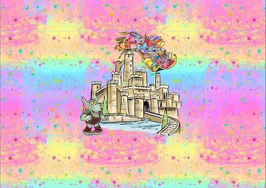 R115 Bouncing Bears - PANEL - ADULT - Rainbow