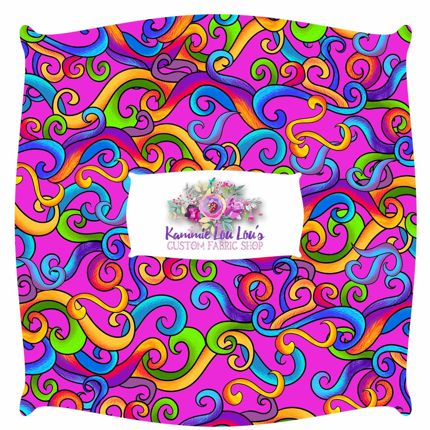 R115 Psychedelic Tea Party - Pink Swirls