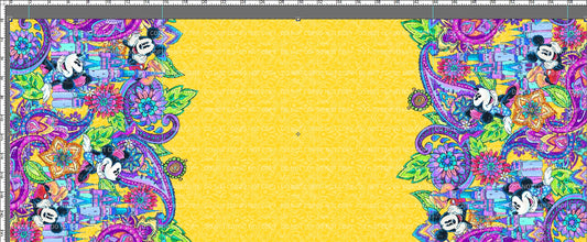 Paisley Mouse - Double Border - YELLOW