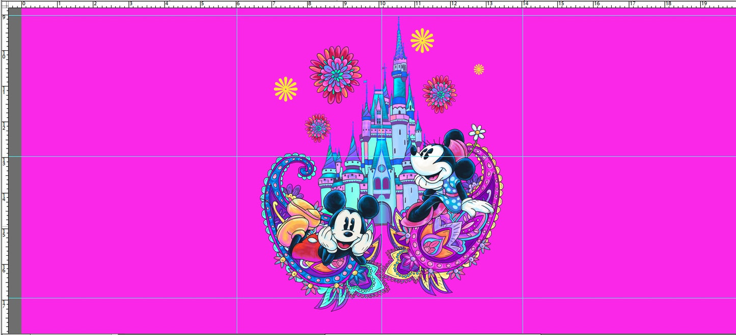 Paisley Mouse - PANEL - ADULT - PINK