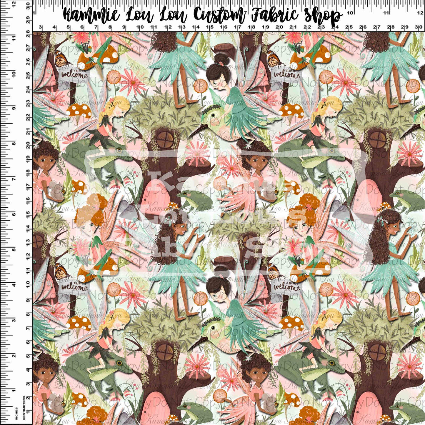 R118 Magical Fairy Garden - Main Toss - Small Scale - Watercolor