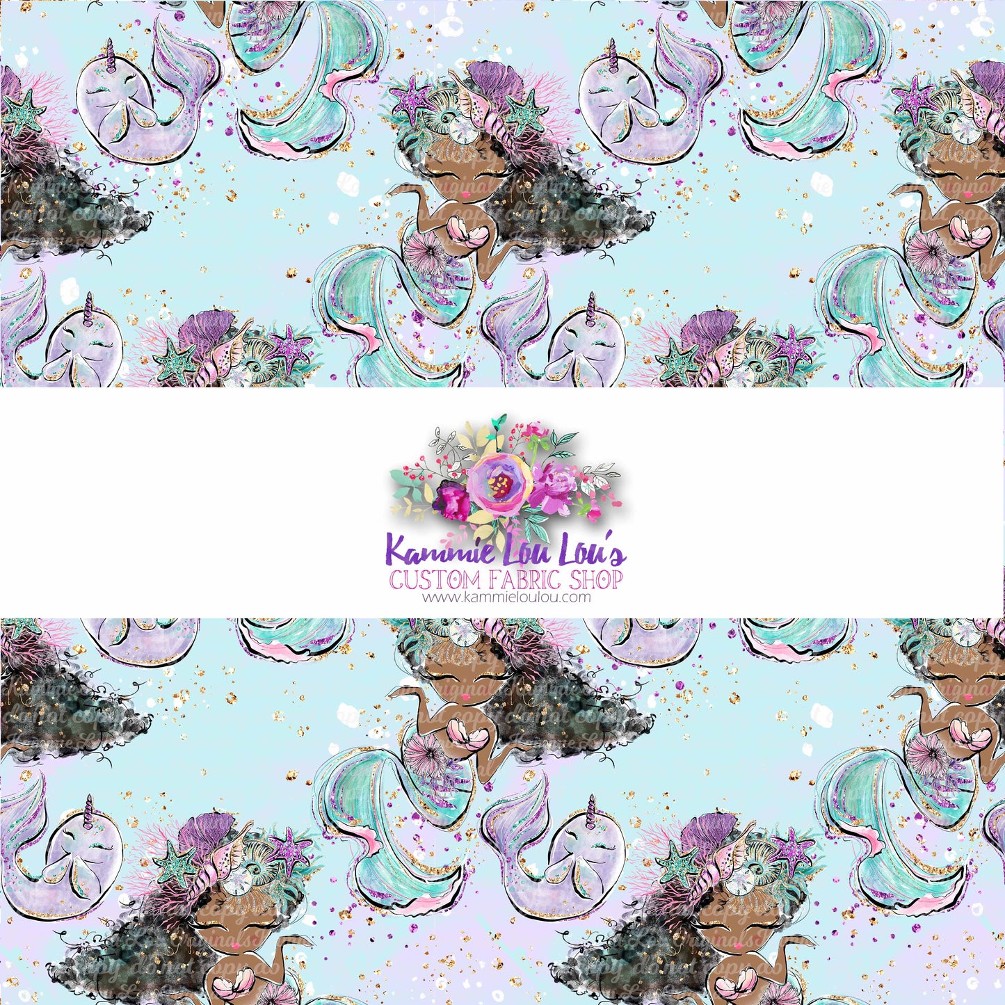 R118 Queen of the Sea - Black Hair Mermaid