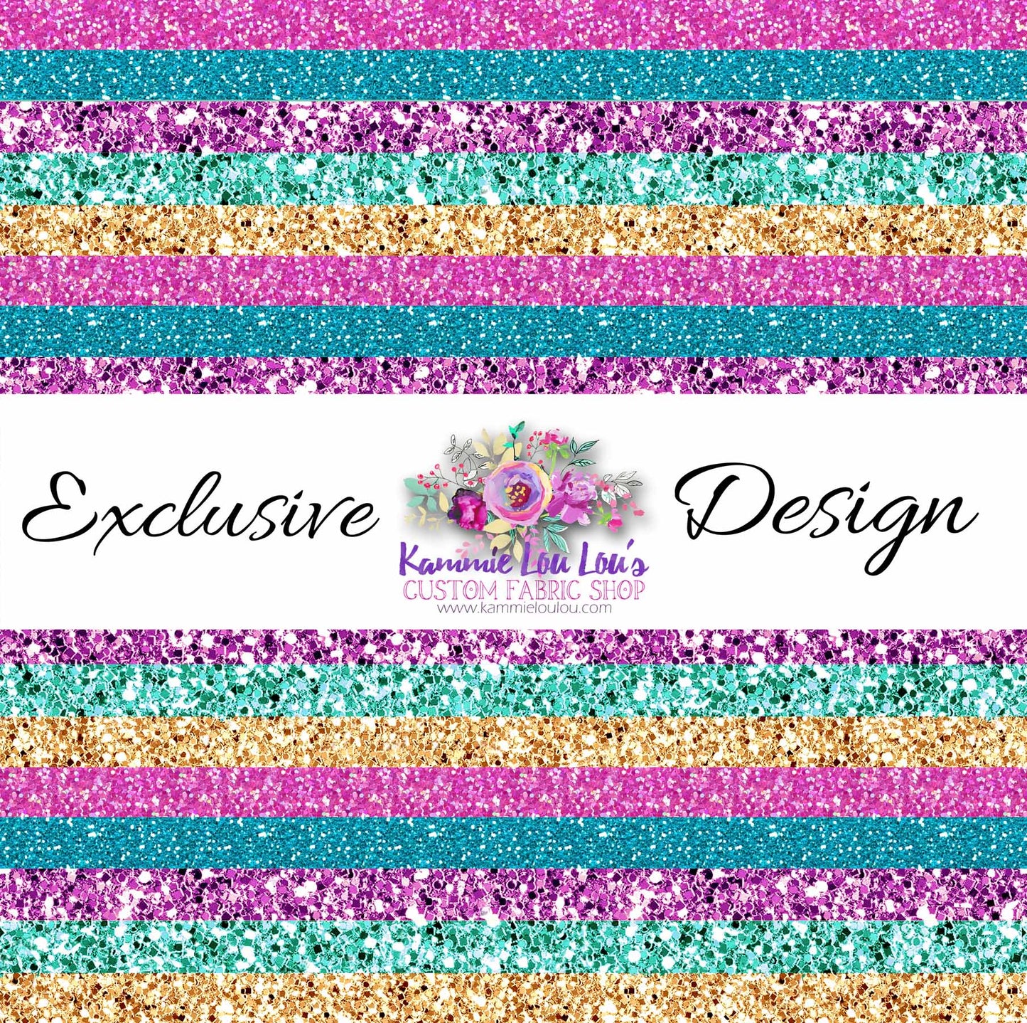 R118 Queen of the Sea - Glitter Mini Stripes