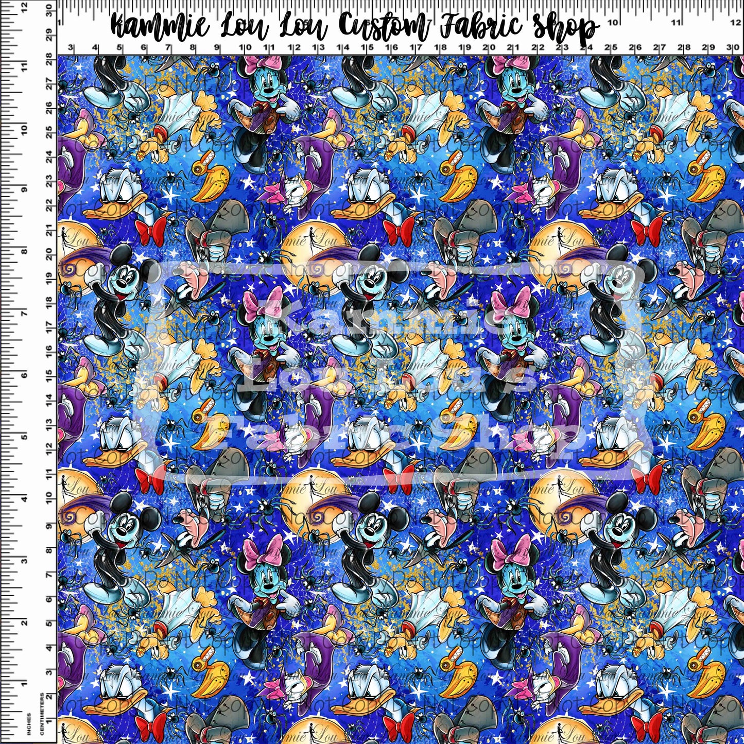 R119 Jack-O-Lantern - Main Design - BLUES - small Scale