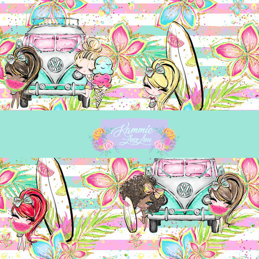 R119 Summer Lovin' Pool Party - Mixed Girls on Stripes