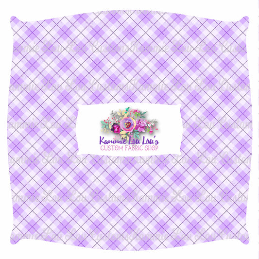 R120 - Flower and Garden - Bias Gingham Plaid - purple