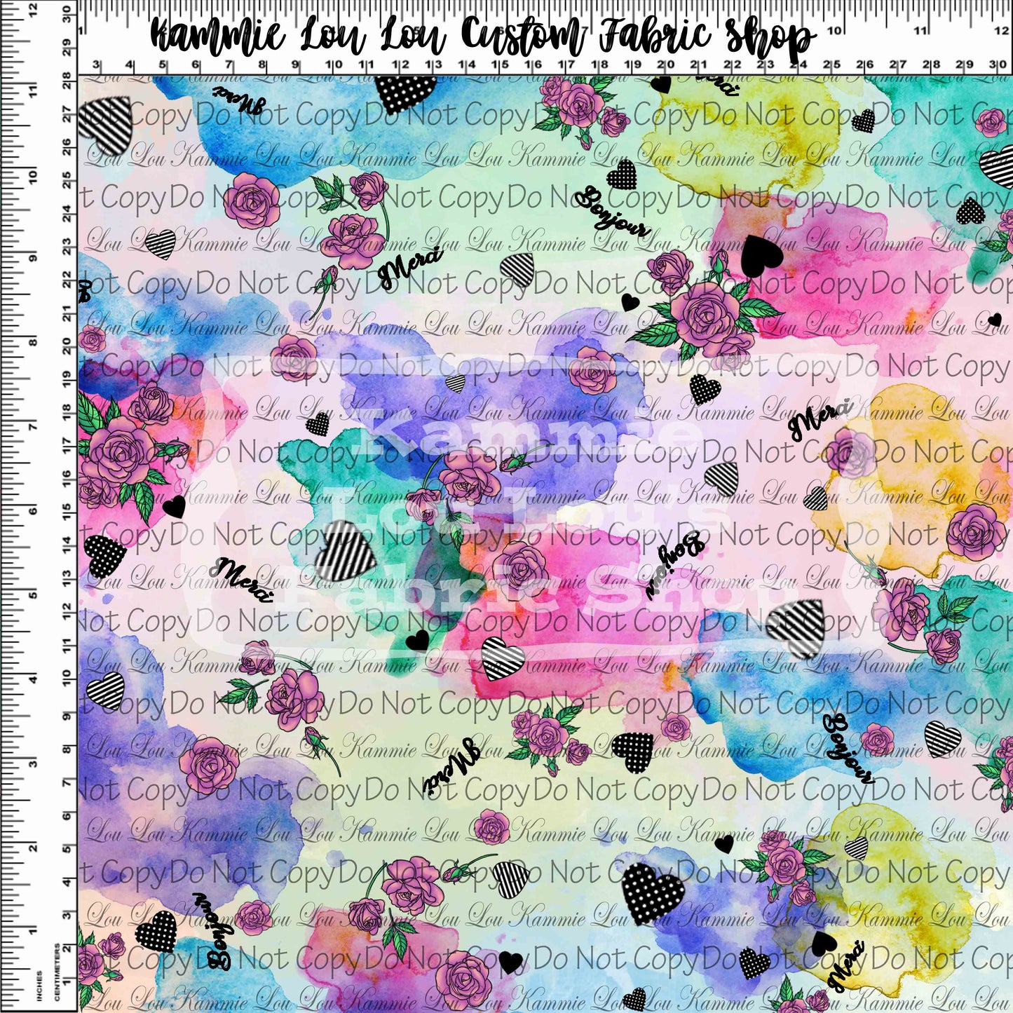 R120 - Ville De L'Amour - Watercolor Words - Pastel