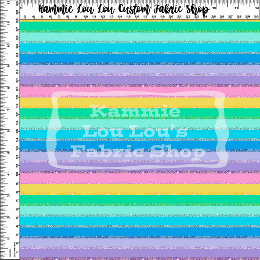 R120 - Whimsical Carousel - Solid Glitter Stripes - Small Scale
