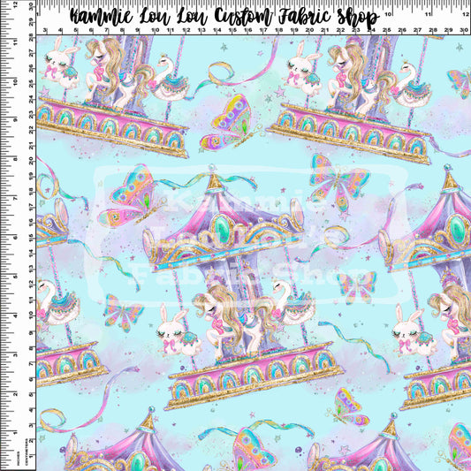 R120 - Whimsical Carousel Carousel - Regular Scale - Blue