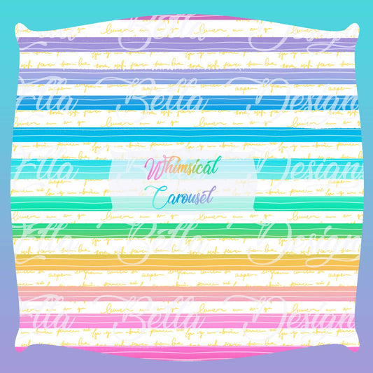 R120 - Whimsical Carousel Pony Stripes