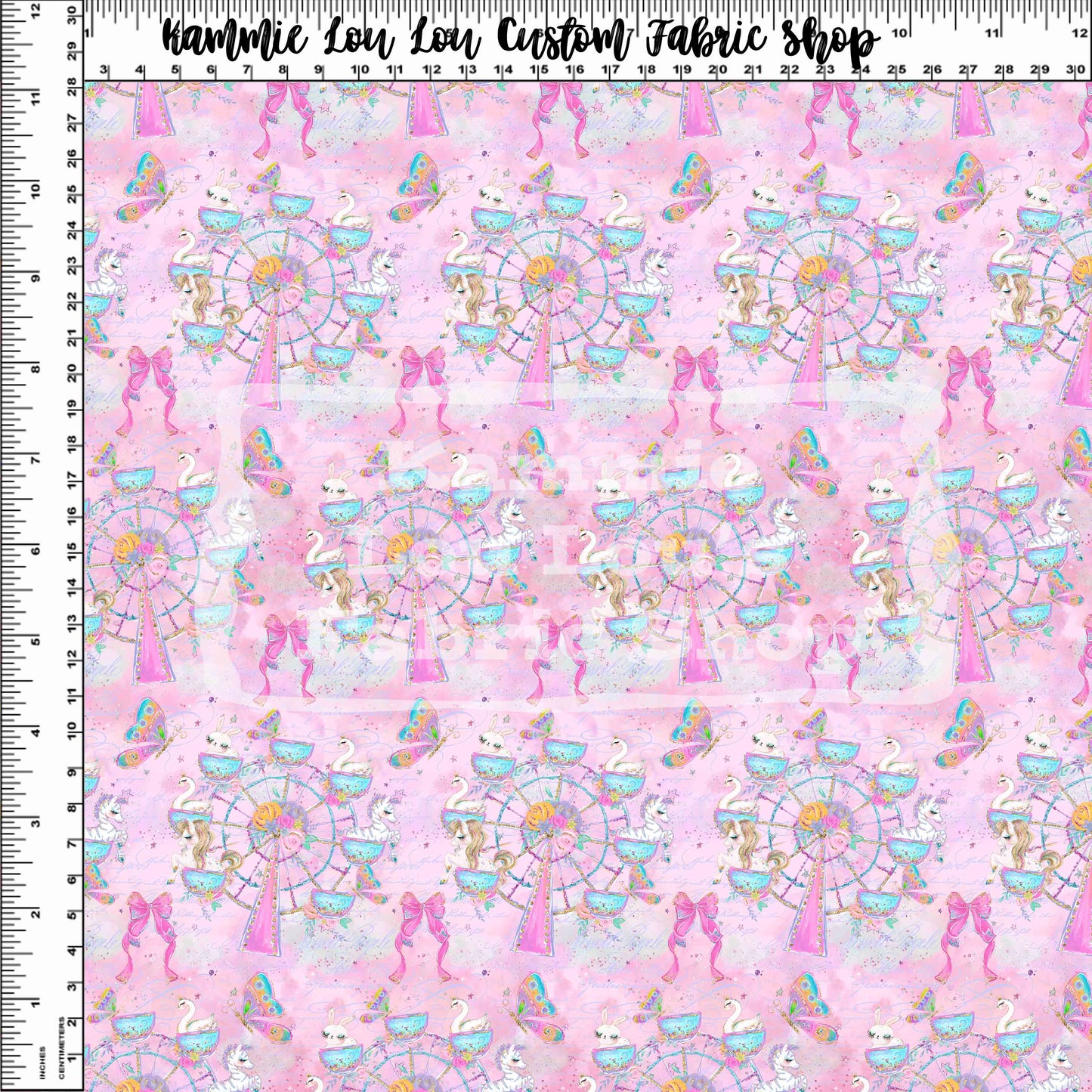 R120 - Whimsical Carousel Wheel of Dreams- Small Scale - Pink