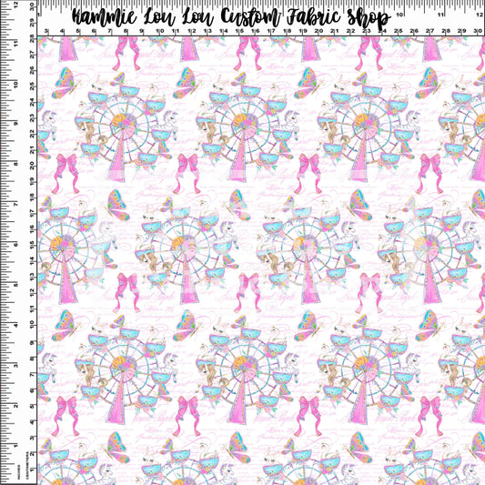 R120 - Whimsical Carousel Wheel of Dreams- White - Small Scale