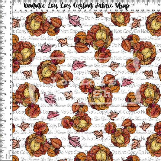 R120 Friendsgiving - Leaf Silhouettes on White - Regular Scale