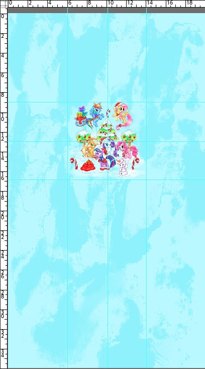 R121 Merry & Bright Ponies - Panel - CHILD