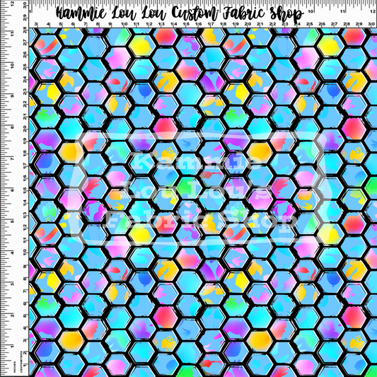 R123 - Pooh Potter - PP BLUE RAINBOW BG