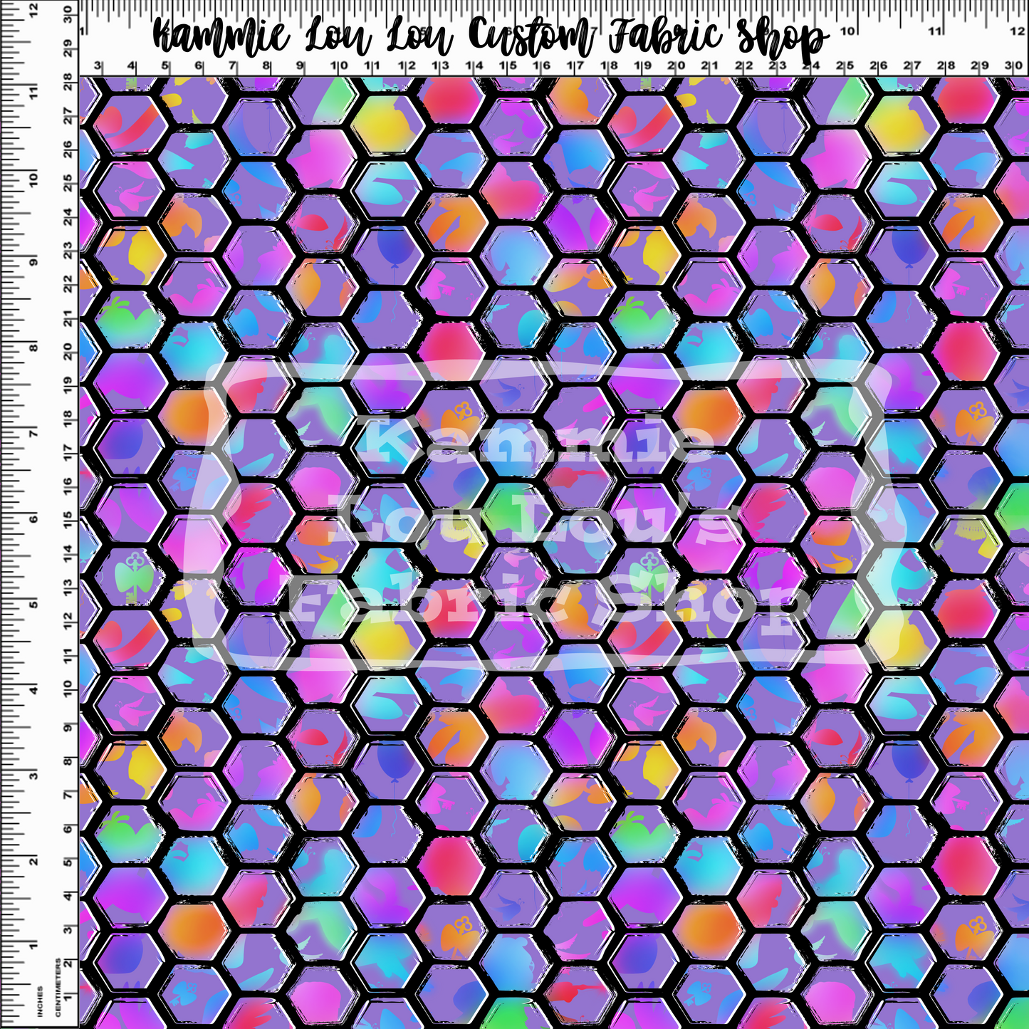 R123 - Pooh Potter - PP PURPLE RAINBOW BG