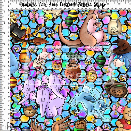 R123 Pooh Potter - PP BLUE RAINBOW