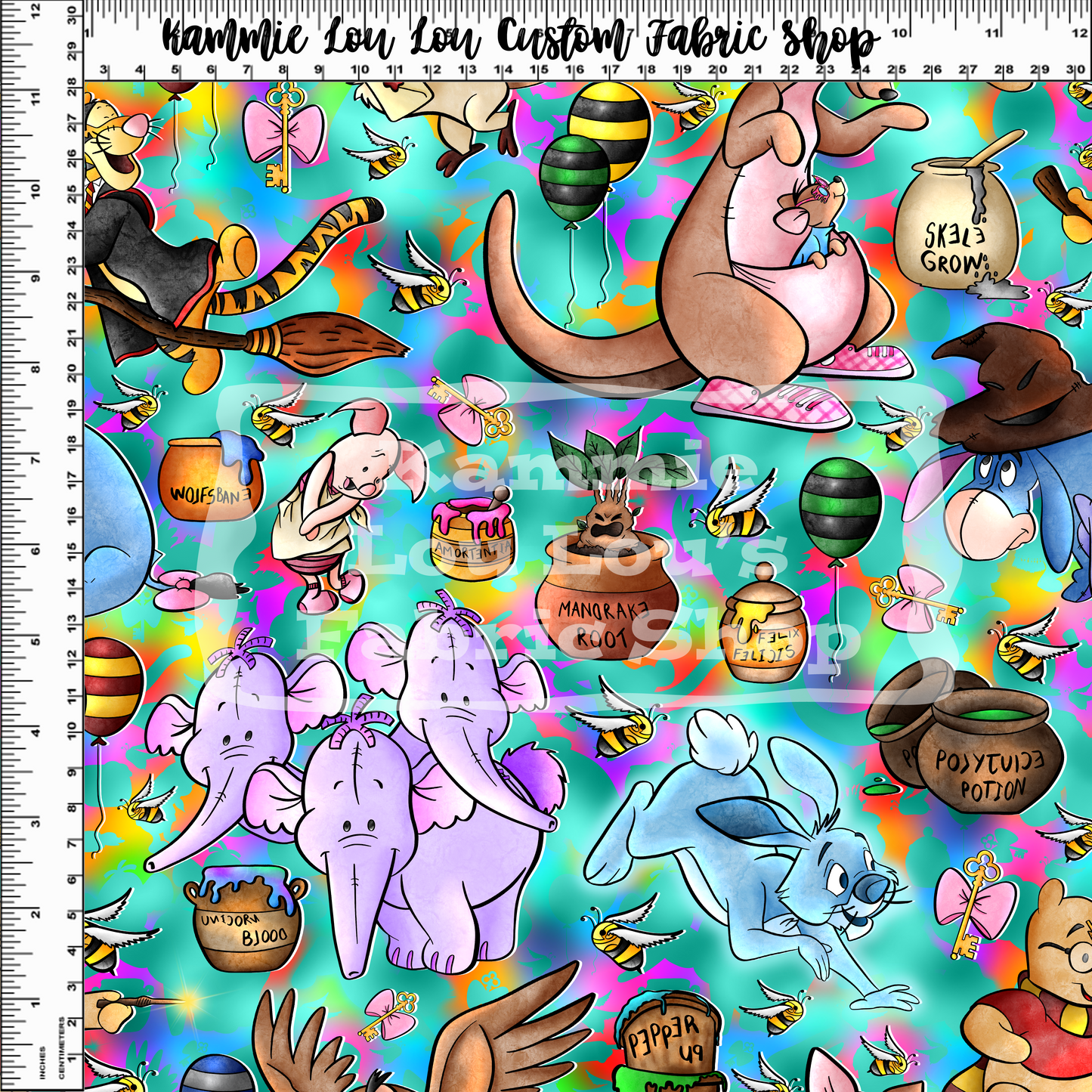 R123 Pooh Potter - PP TEAL NO HEX