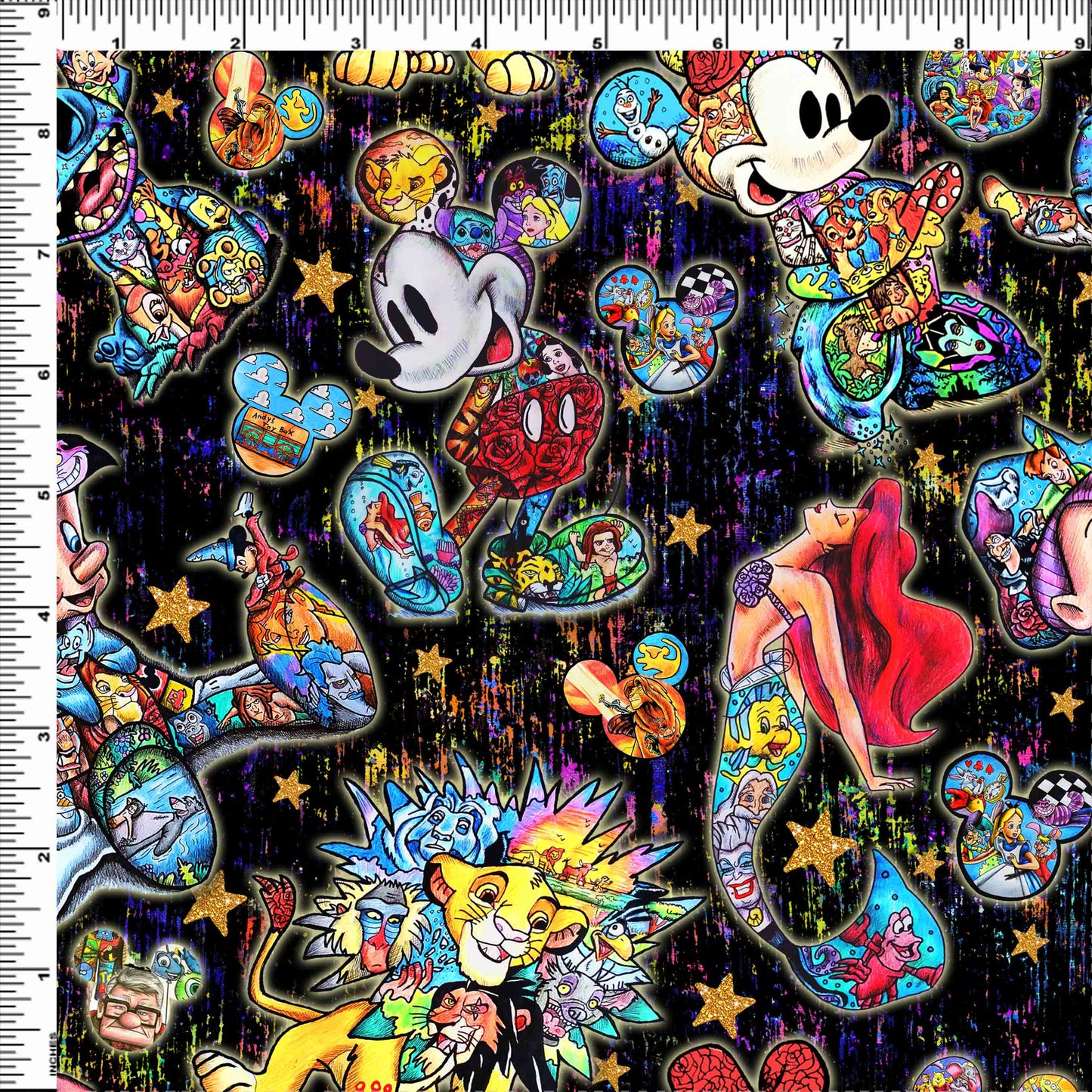 R124 Magic Art Finale - Main Character Toss - Rainbow Grunge