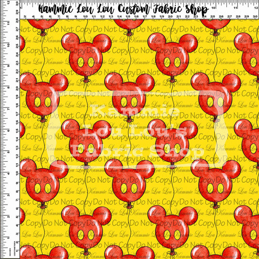 R124 Magical Escape - Classic Mouse - Red Balloons on Yellow