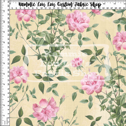 R124 Vintage Florals - Vintage_Floral_04 - Yellow