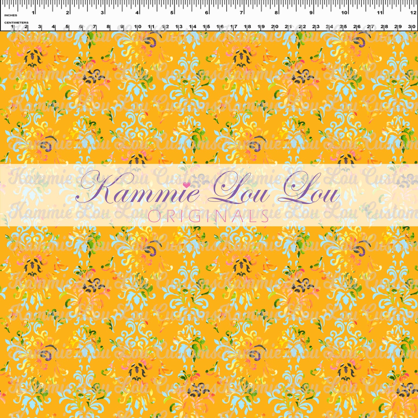 R124 Wildflowers - Sunshine Damask