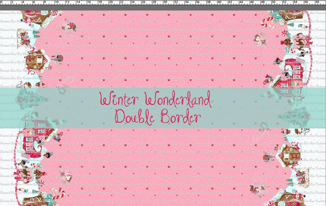 R124 Winter Wonderland -Double Border - Wonderland - PINK