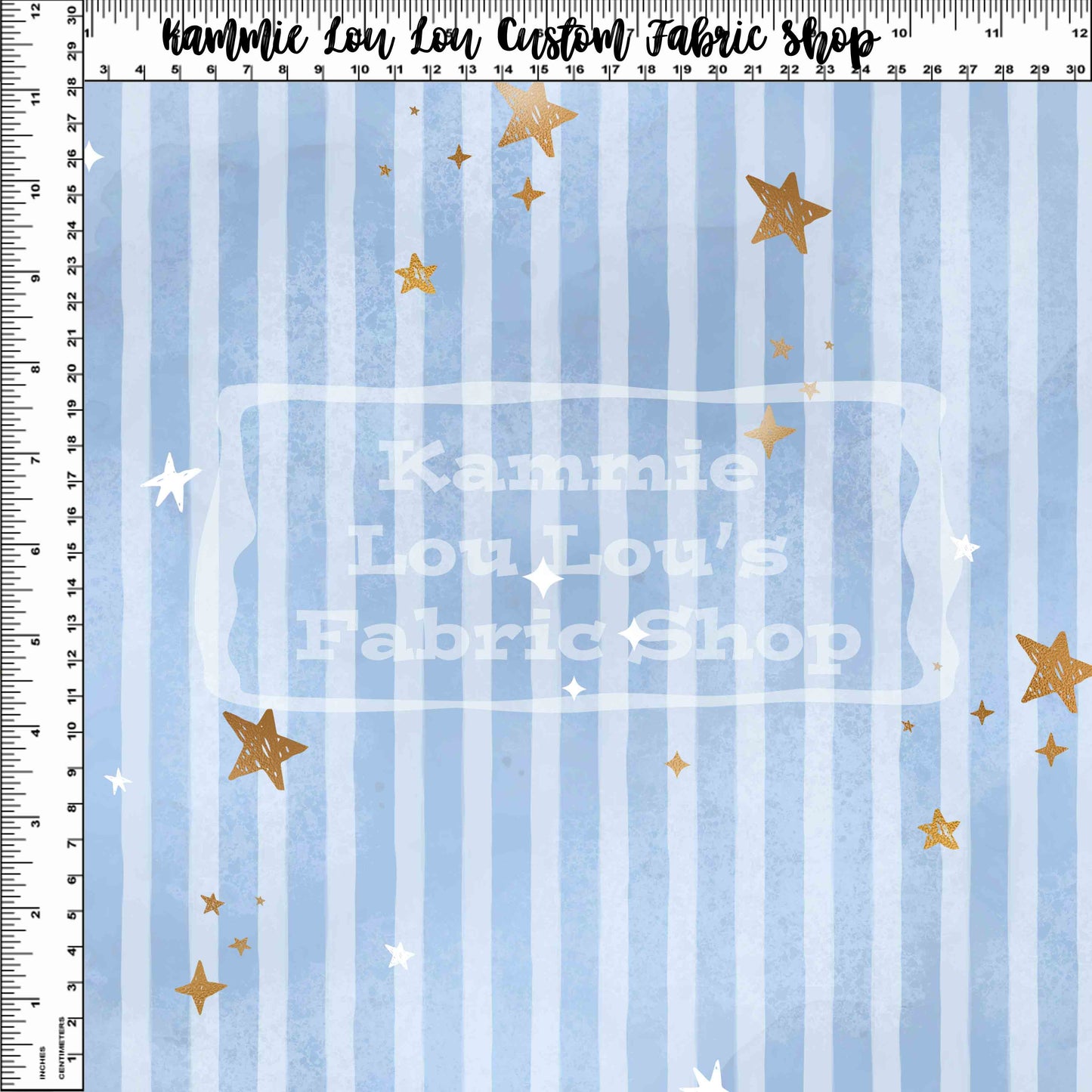 R125 Starry Seas - Baby Blue Star Stripes