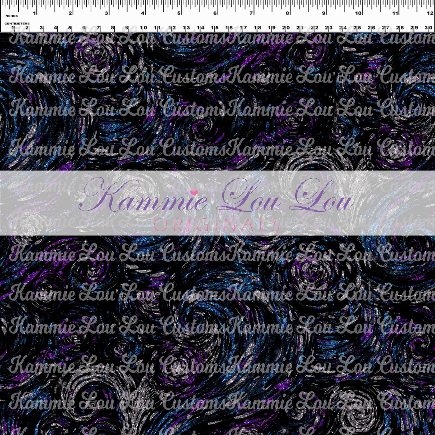 R126 Flying Elephant - Glitter Swirls