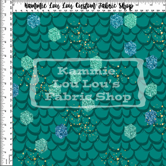 R126 Young Sea Monster -Teal Scales