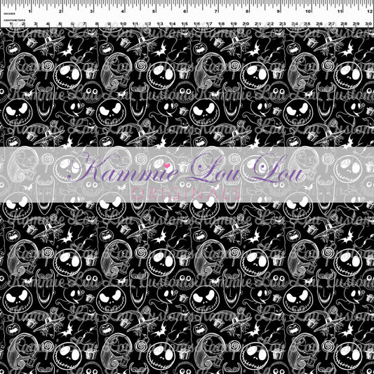 R107 Pumpkin King II - Monochrome Toss - Black