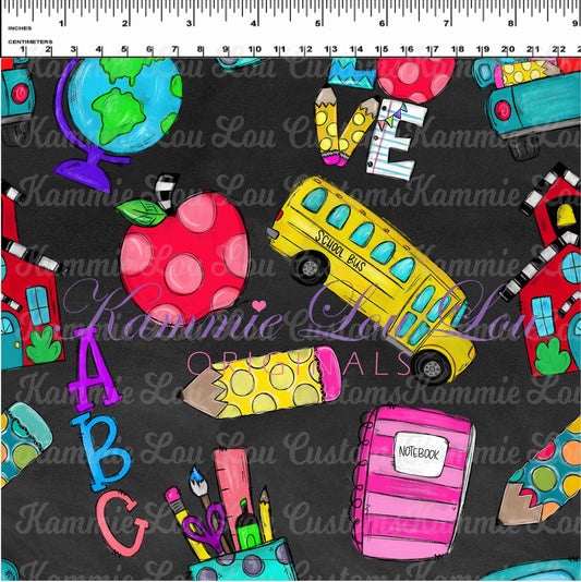 R117 : School Days - Blackboard Collection - Main Toss Black