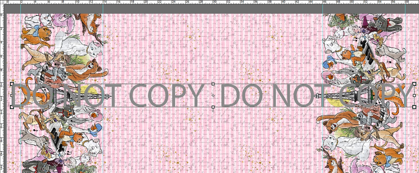 R95 Cool Cats - Double Border Pink